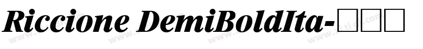Riccione DemiBoldIta字体转换
